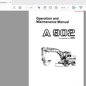 Liebherr Excavator A902 Operation and Maintenance Manual 1