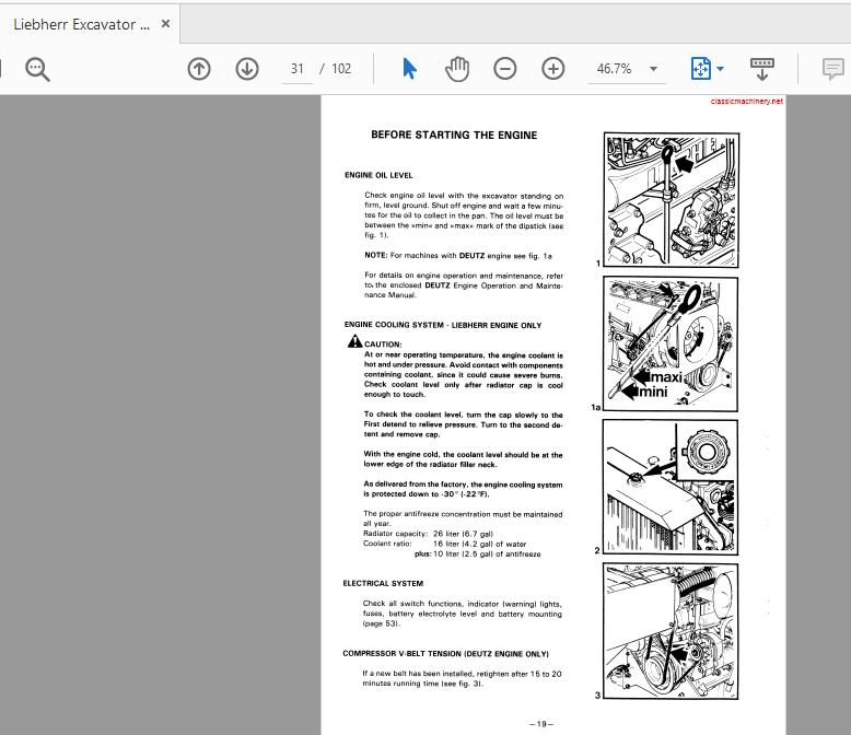 Liebherr Excavator A902 Operation and Maintenance Manual 2