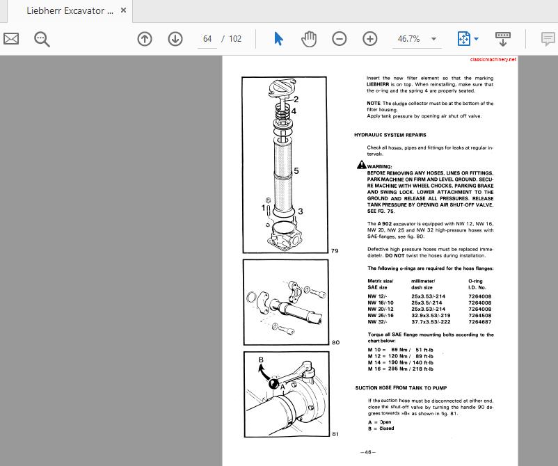 Liebherr Excavator A902 Operation and Maintenance Manual 4