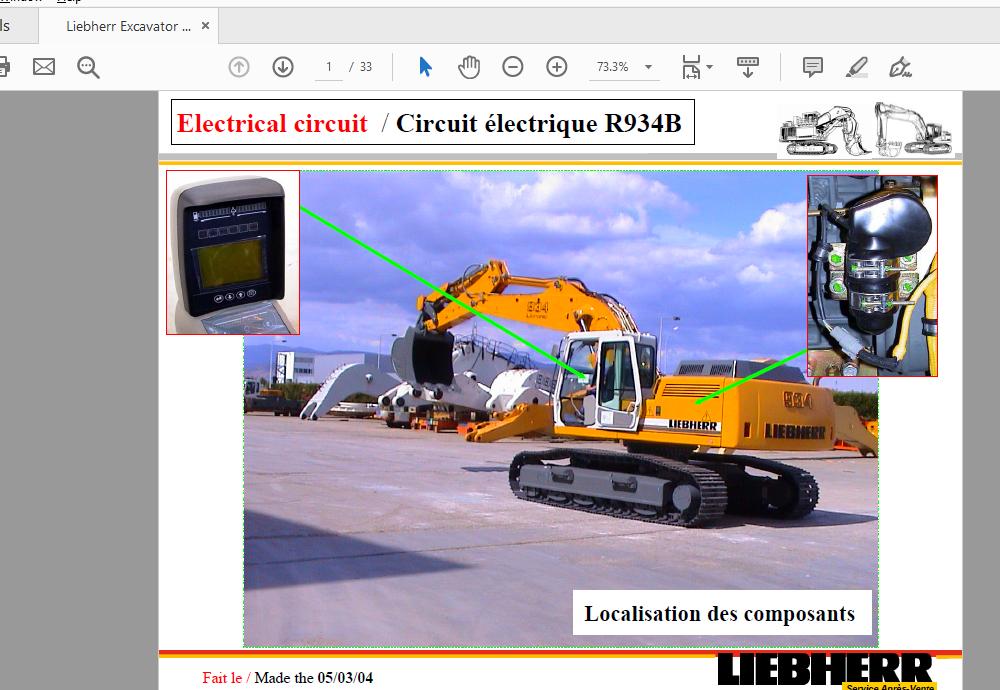 Liebherr Excavator R934B Electrical Circuit 1