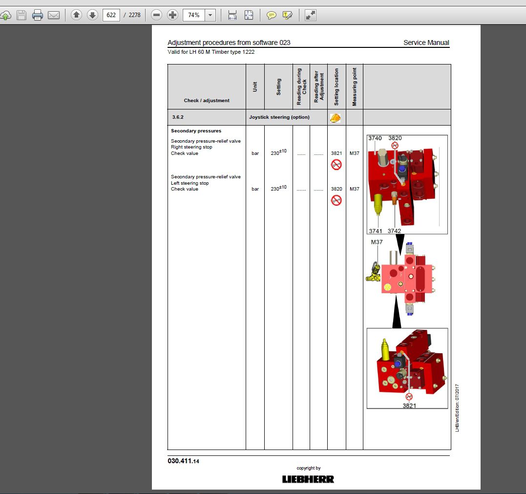 Liebherr Hydraulic Excavator LH 60M LH 60M Timber LH 60C Service Manual 11651939 3