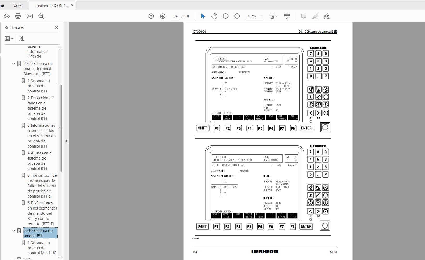 Liebherr LICCON 1 Diagnostics Operating Instructions DE 99900 11 10 3