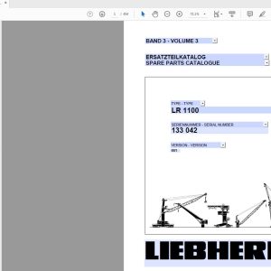 Liebherr LR 1100 133 042 Part Catalog DE 1