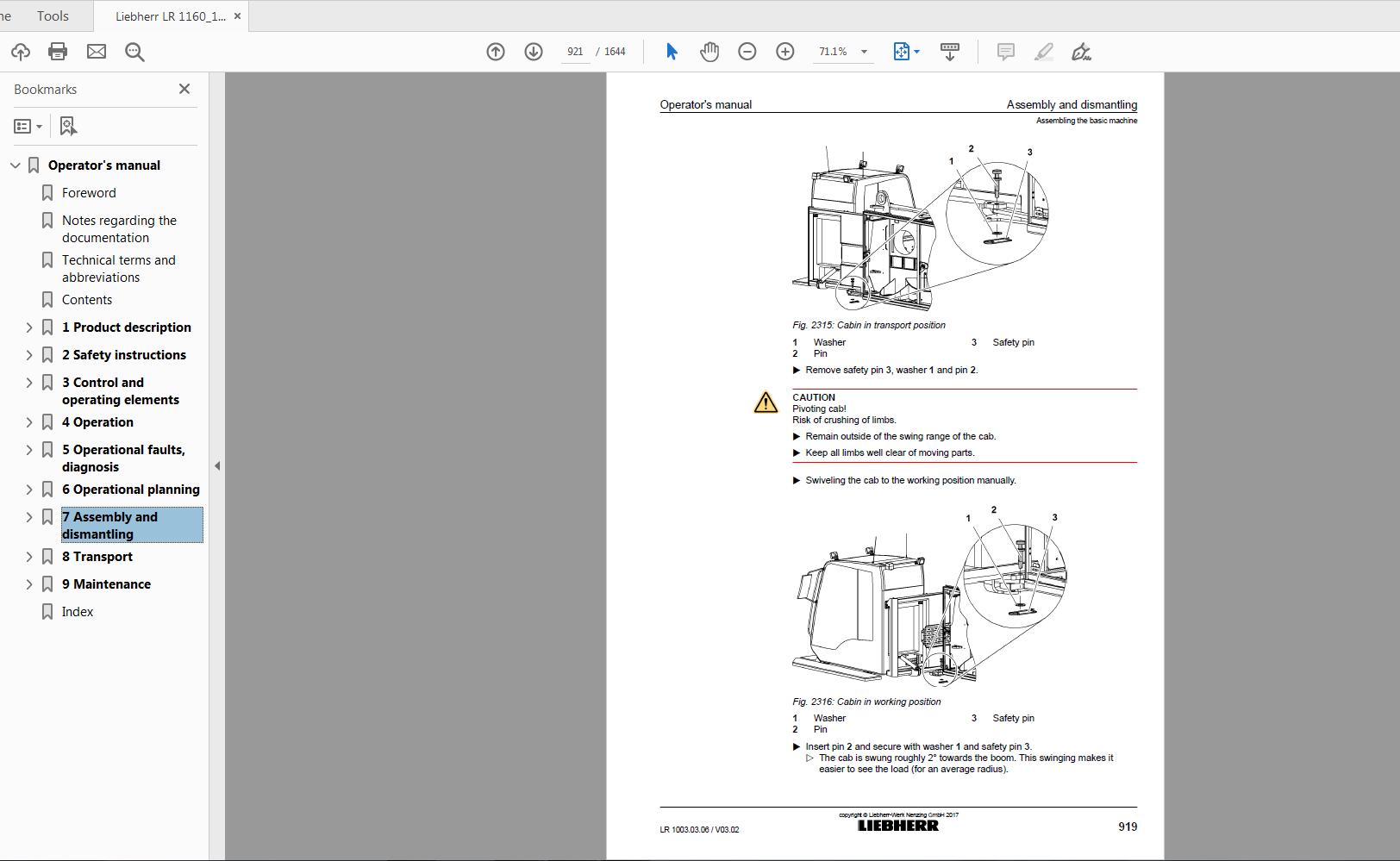 Liebherr LR 1160 134236 Operators Manual EN 4
