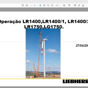 Liebherr LR1400LR1400 1LR1400 2LR1750LG1750 Training Manual De 1