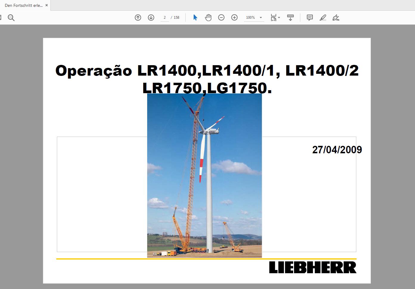 Liebherr LR1400LR1400 1LR1400 2LR1750LG1750 Training Manual De 1
