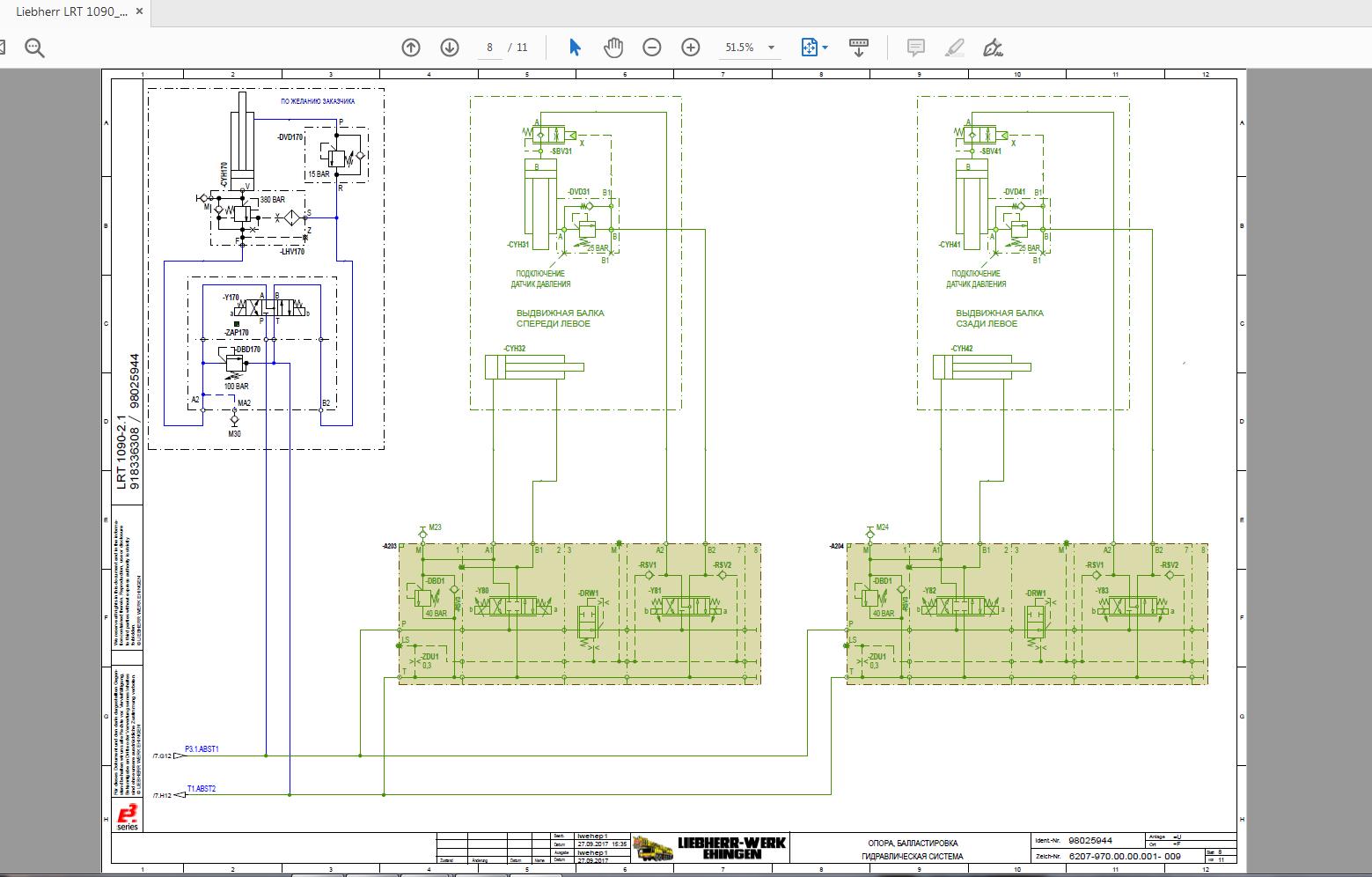 Liebherr LRT 1090 1100 2.1 Wiring Diagram RU 3