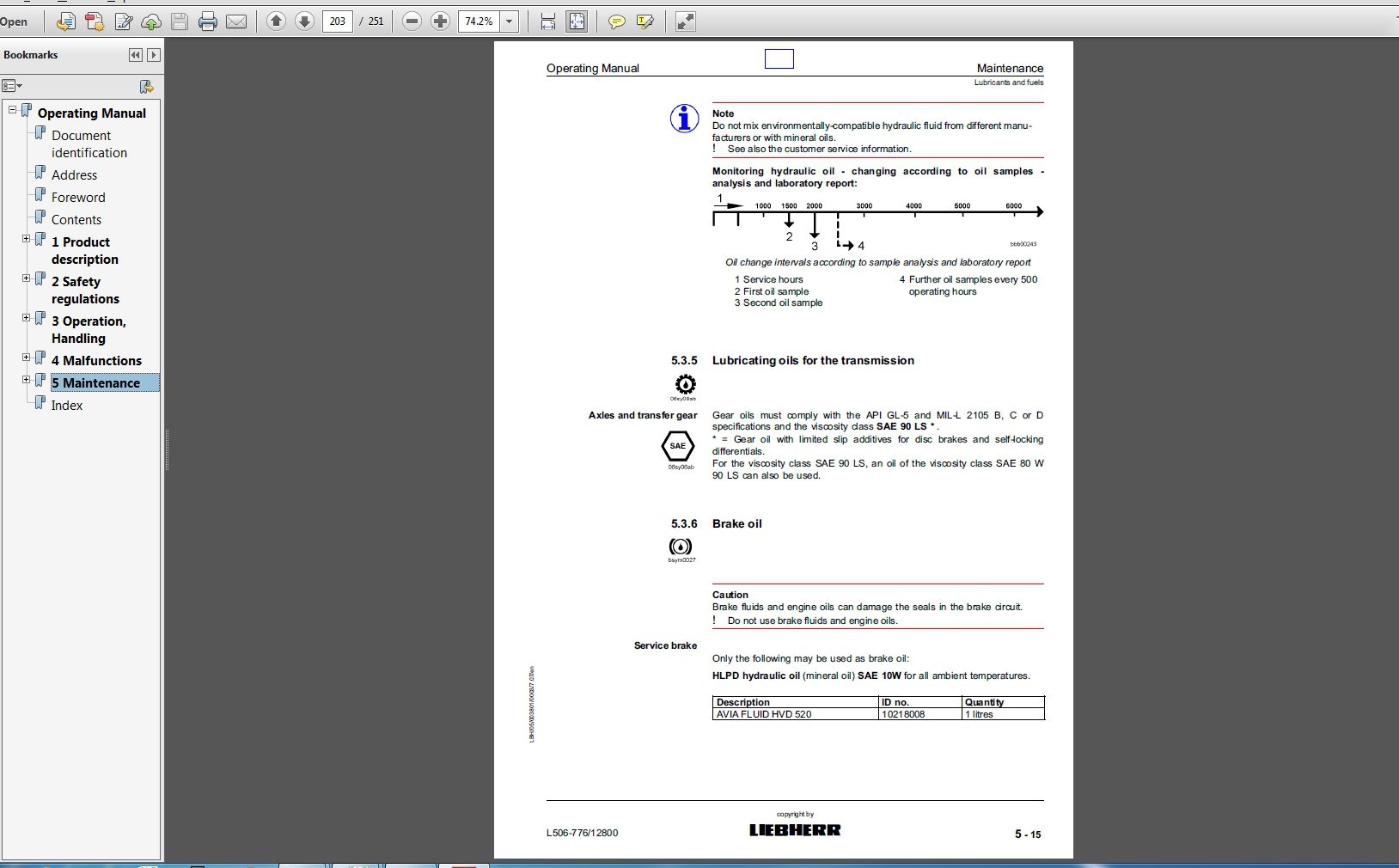 Liebherr Wheel Loader L506 776 from 12800 Operating Manual 07 2009 5
