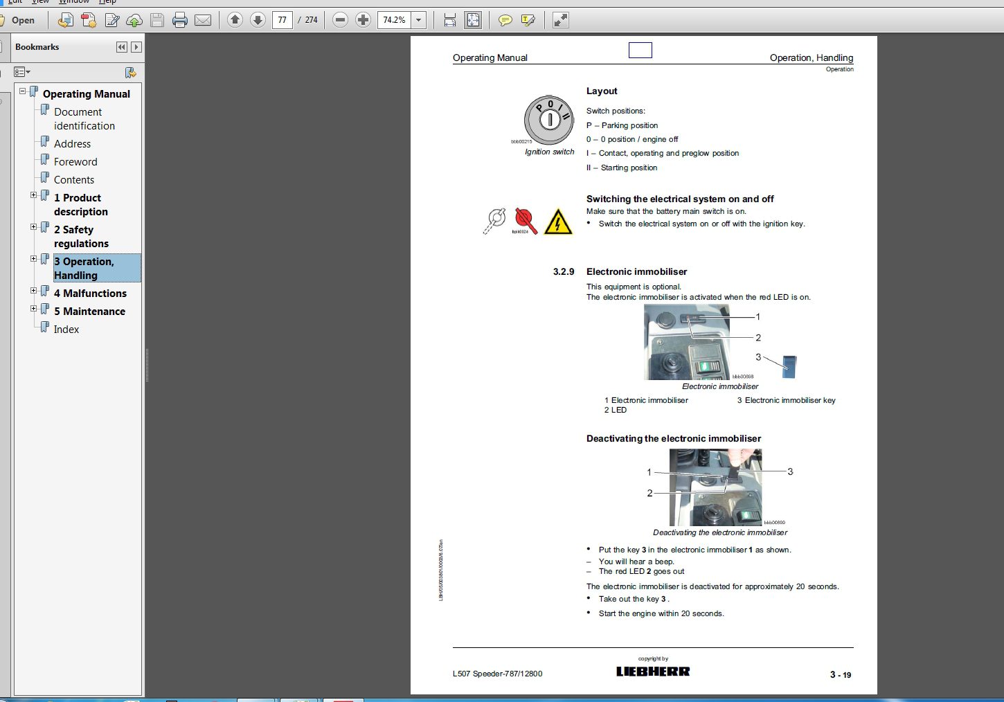 Liebherr Wheel Loader L507 Speeder 787 from 12800 Operating Manual 04 2009 3
