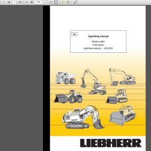 Liebherr Wheel Loader L508 Stereo 4288500 Operating Manual 06 2003 1