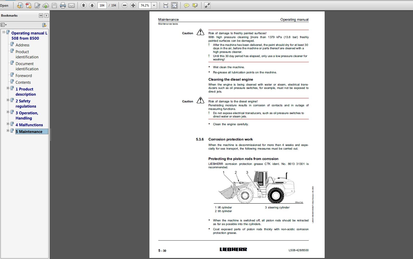 Liebherr Wheel Loader L508 Stereo 4288500 Operating Manual 06 2003 4