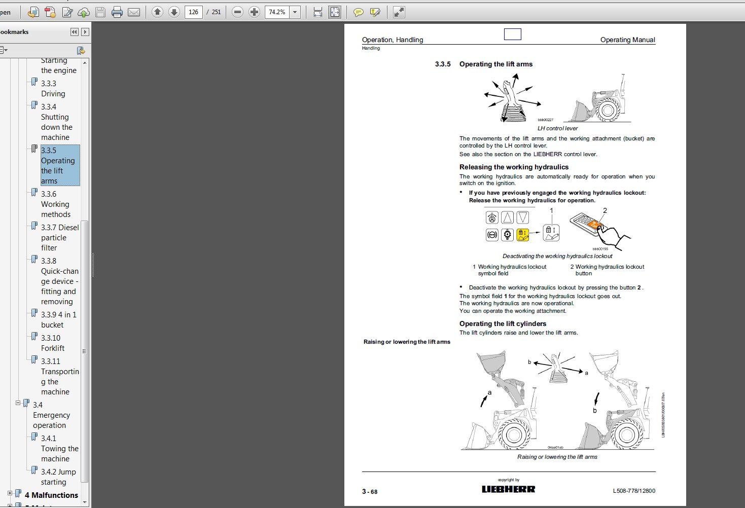Liebherr Wheel Loader L508 778 from 12800 Operating Manual 07 2009 3