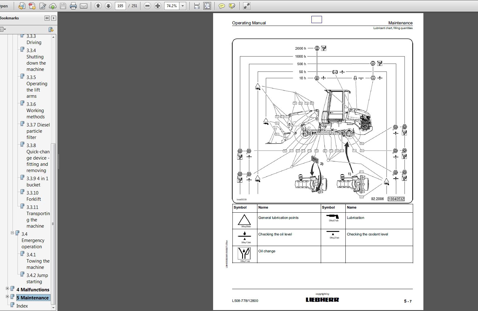 Liebherr Wheel Loader L508 778 from 12800 Operating Manual 07 2009 4