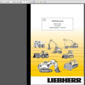 Liebherr Wheel Loader L512 Stereo 4660501 Operating Manual 11 1998 1