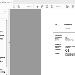 Liebherr Wheel Loader L514 1265 Service Manual 1