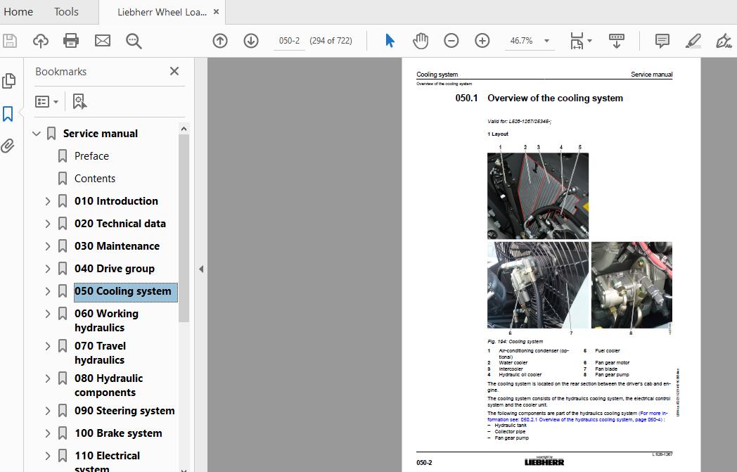 Liebherr Wheel Loader L528 1267 en Service Manual 2
