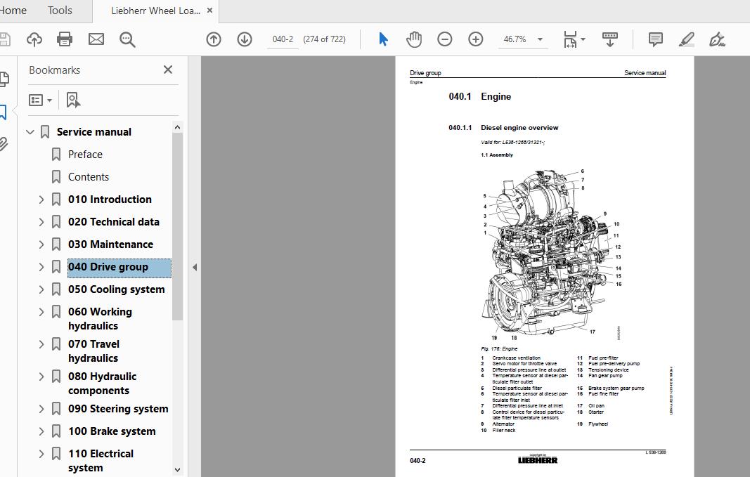 Liebherr Wheel Loader L538 1268 en Service Manual 2