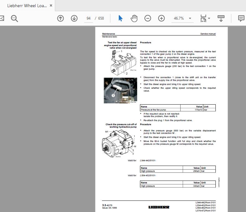 Liebherr Wheel Loader L544 L574 Service Manual 2