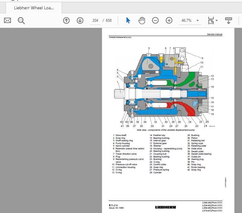 Liebherr Wheel Loader L544 L574 Service Manual 3