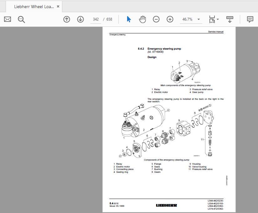 Liebherr Wheel Loader L544 L574 Service Manual 4