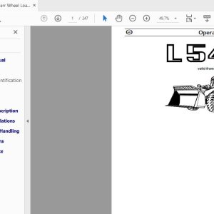 Liebherr Wheel Loader L544 4420248 4440248 Operating Manual 1