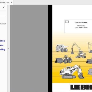 Liebherr Wheel Loader L554 453 12800 Operating Manual 1