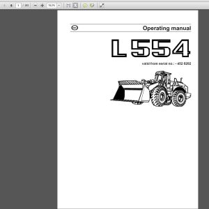 Liebherr Wheel Loader L554 4520202 Operating Manual 05 2000 1