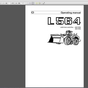 Liebherr Wheel Loader L564 4620384 4640384 Operating Manual 10 1999 1