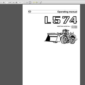 Liebherr Wheel Loader L574 4720384 Operating Manual 10 2001 1
