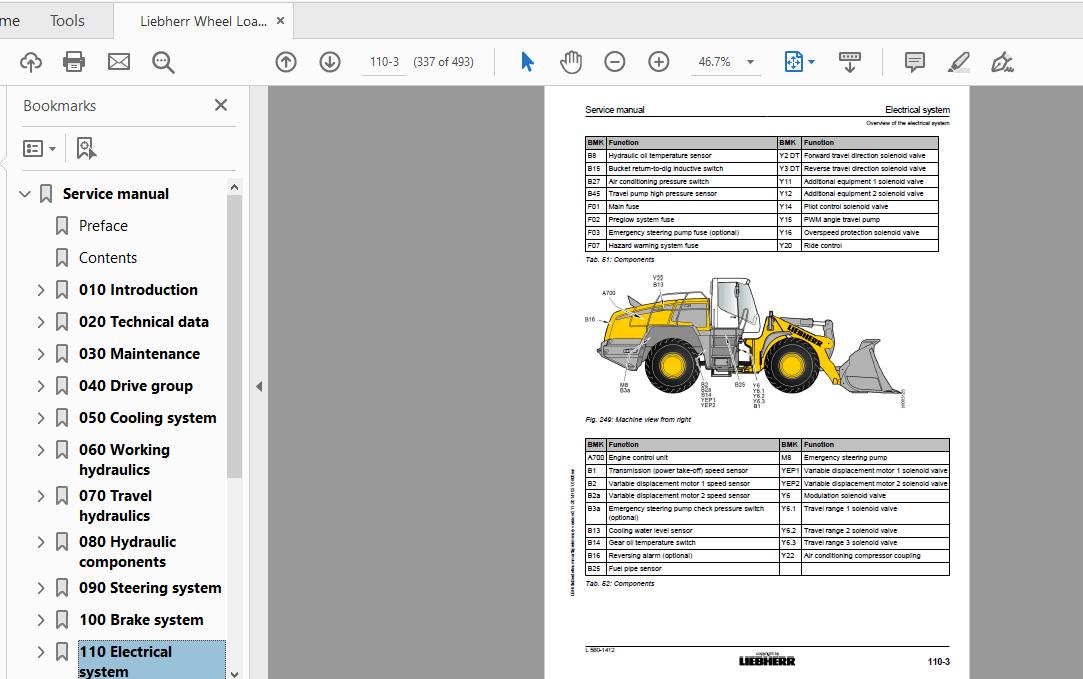 Liebherr Wheel Loader L580 1412 Service Manual 4