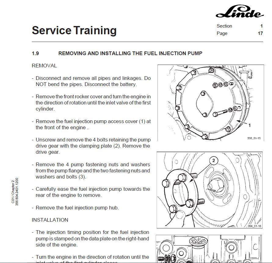 Linde Dedicated Container Handler C 360 C 400 H 420 H 460 Series 356 Service Training 3