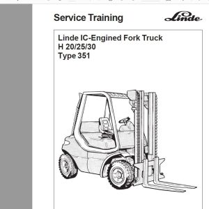 Linde IC Engined Truck H 202530 Type 351 Service Training 1