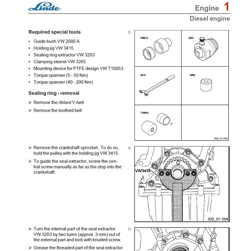 Linde IC Engined Truck H40D H40T H45D H45T H50 500T H50 500D Series 394 Service Training 5