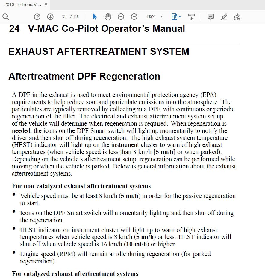 Mack 2010 Electronic V MAC IV Vehicle MgmtControl w Co Pilot Display Operators Manual 4