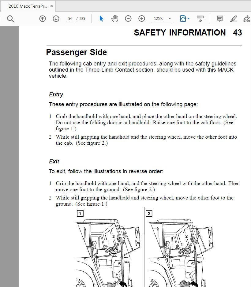 Mack 2010 TerraPro Series LEU Series Operators Manual 3