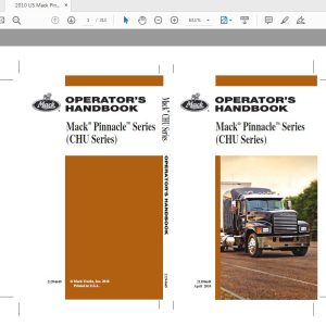 Mack 2010 US Pinnacle Series CHU Series Operators Manual 1