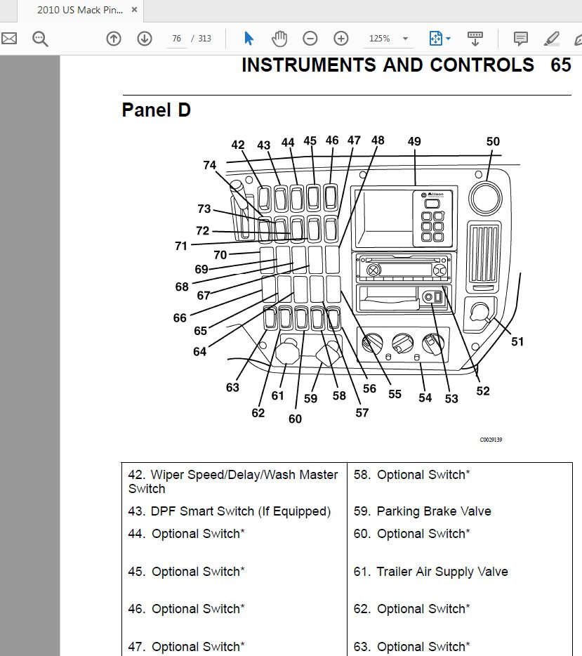 Mack 2010 US Pinnacle Series CHU Series Operators Manual 4