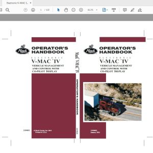 Mack Electronic V MAC IV Vehicle Mgmt and Control with Co Pilot Display Operator Manual 1