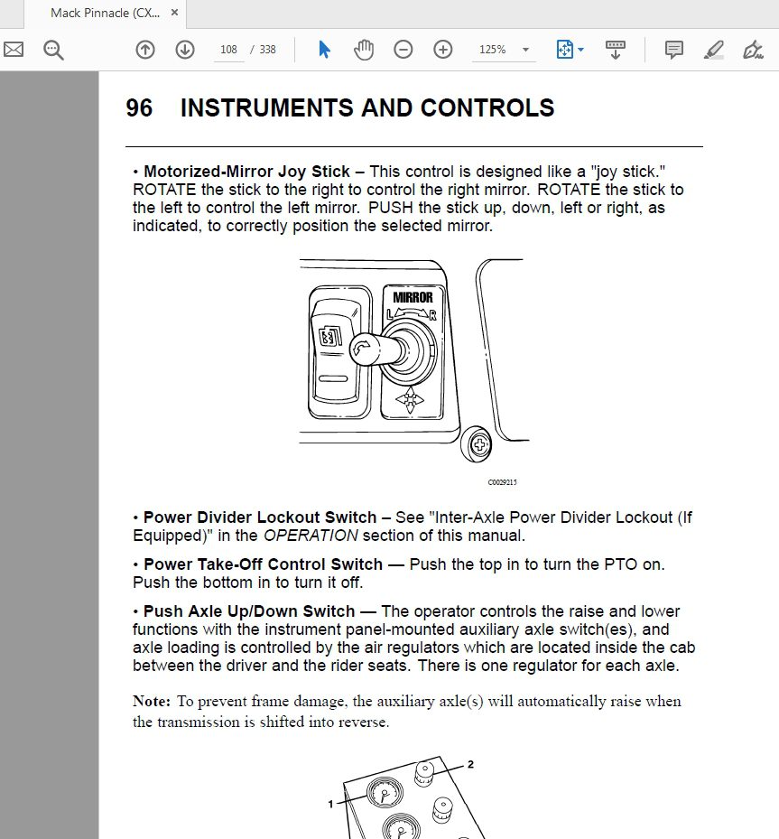 Mack Pinnacle Series CXU Operators Handbook 2014 3