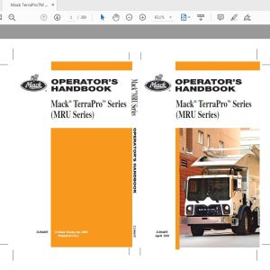 Mack TerraProTM MRU Series MRU Operators Handbook 1