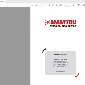 Manitou MLT 630 730 647699EN Repair Manual 1