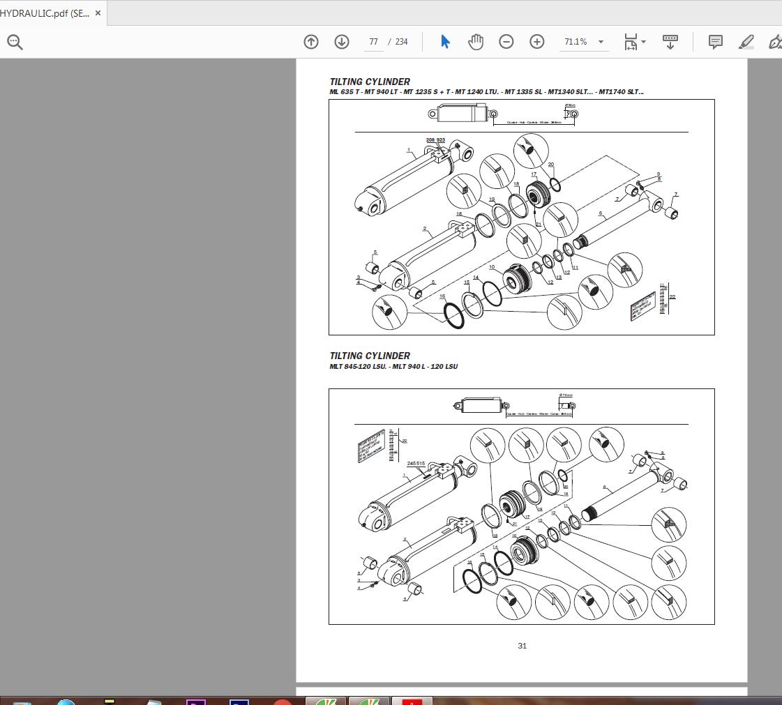 Manitou Series ML MLT MT SN 199114 Repair Manual 4