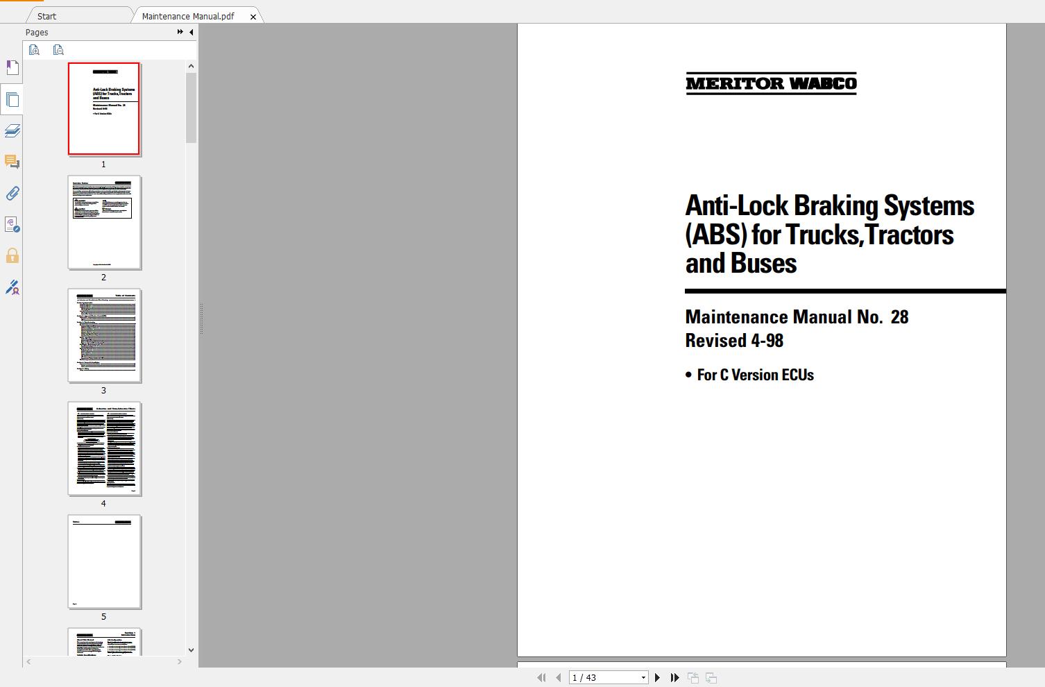 Meritor Wabco Service Manual CD4