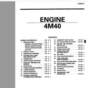 Mitsubishi Canter Engine 4M40 Service Manual 1