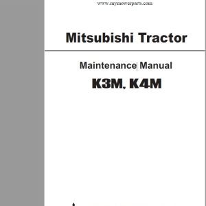 Mitsubishi K4M Tractor Maintenance Manual 1