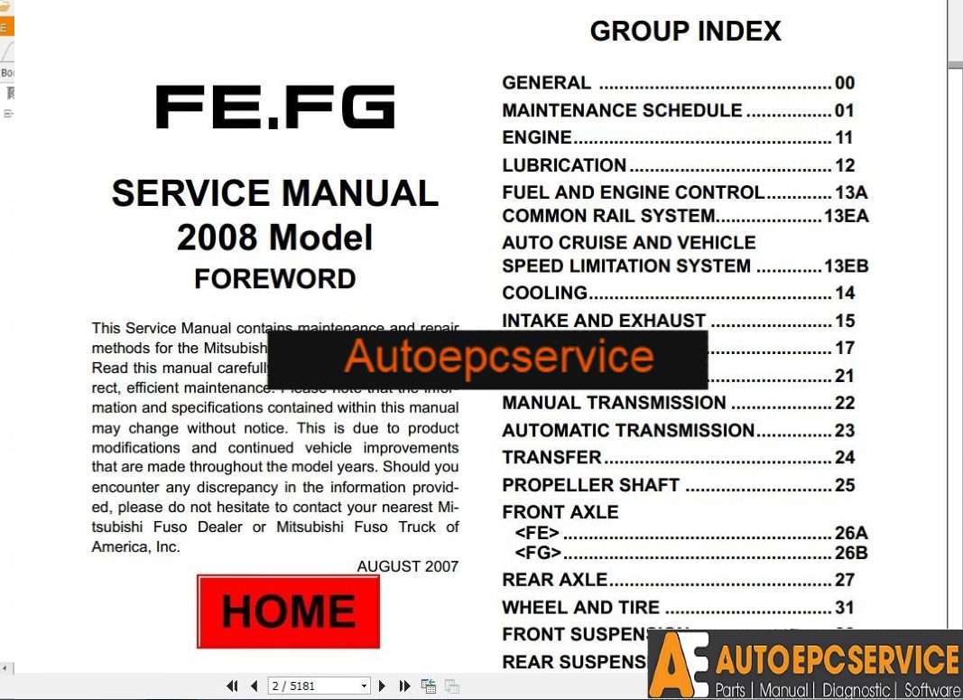 Mitsubishi Fuso 2002 2016 Service Manual   All Models3