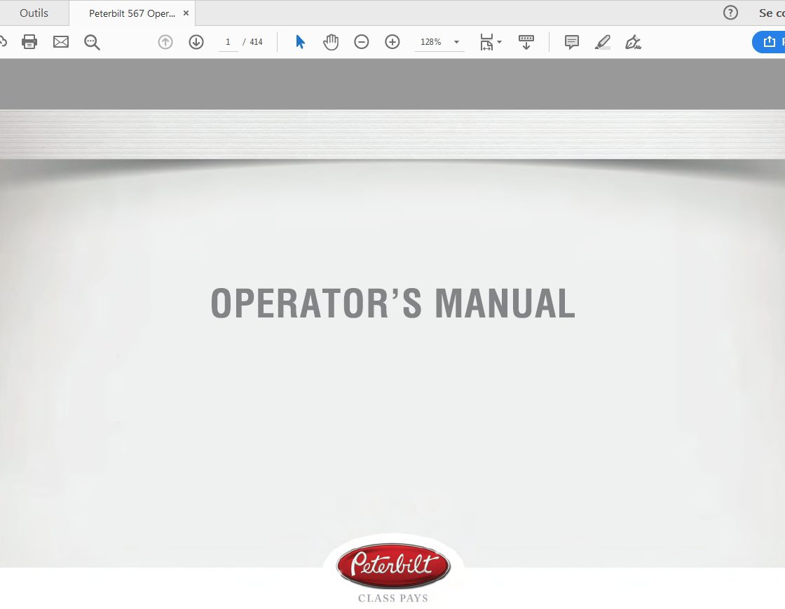 Peterbilt 567 Operators Manual 1