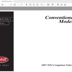 Peterbilt After 1 07 Conventional Trucks Operators Manual 1