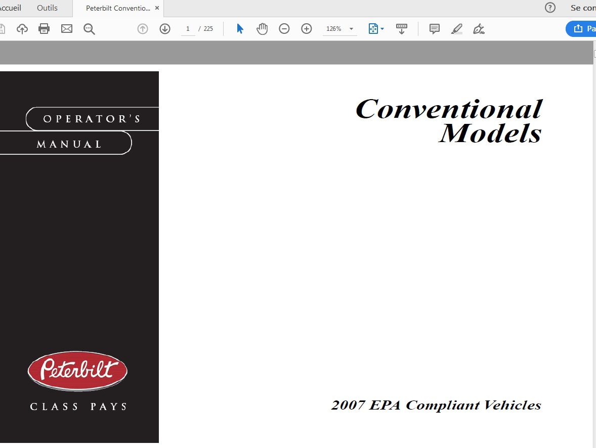 Peterbilt After 1 07 Conventional Trucks Operators Manual 1