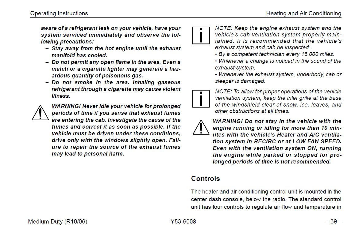 Peterbilt Medium Duty Trucks Operators Manual after 1 07 3